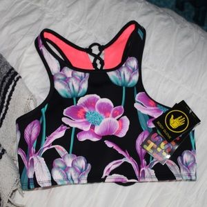 BODY GLOVE sporty bikini top crisscross back